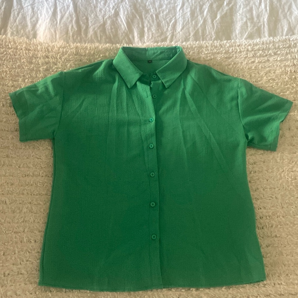 Green Button Down Shirt - Size XL
